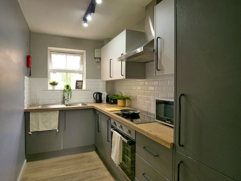 bookmyuniroom student homestay one bed apartment kitchen area emily davies southampton uk