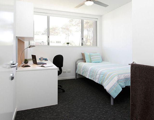 Bookmyuniroom student accommodation gold ensuite bedroom  Murdoch University Village Perth Australia